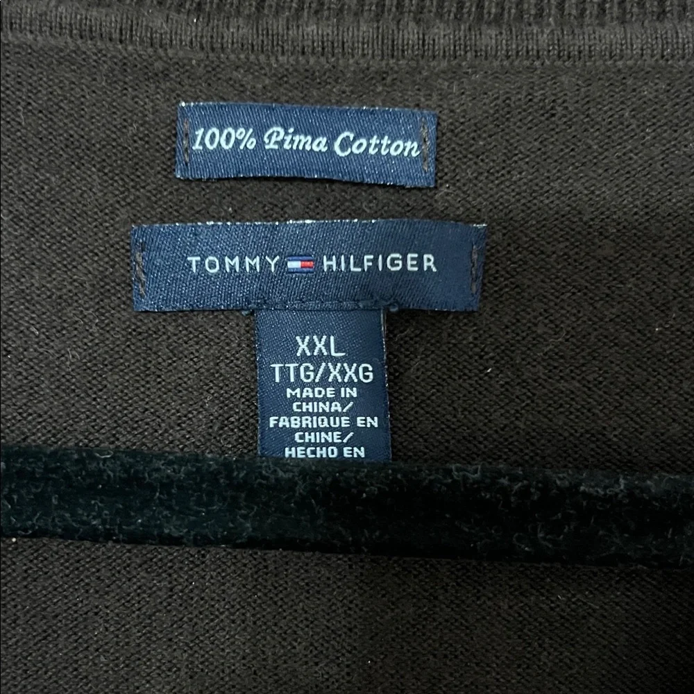 Tommy Hilfiger Brown, Pink, & Gray Argyle Sweater Size XXL Pima Cotton, see pics - Picture 2 of 5